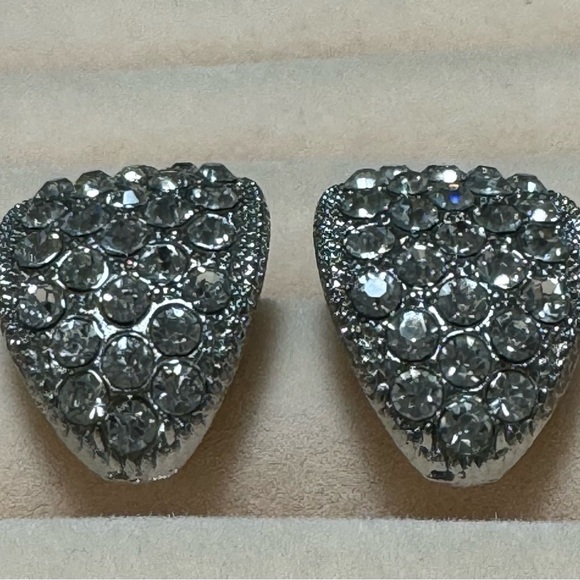 ICY SILVER OVAL EARRINGS - Picture 6 of 11